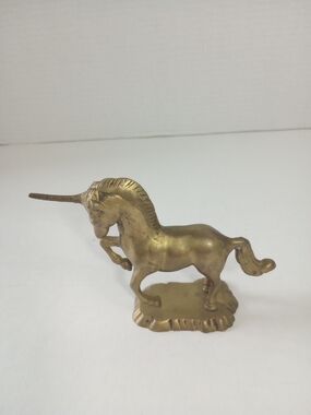 Solid Brass Unicorn Figurine Statue